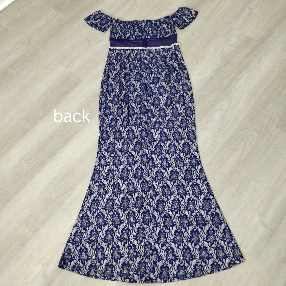 Prom dress custom royal blue lace JANE.X Bethany - Picture 5 of 16